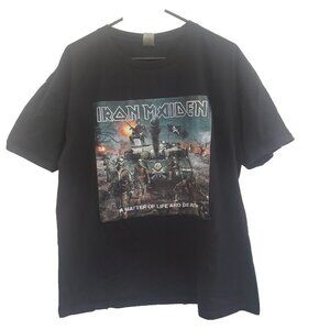 Iron Maiden A Matter Of Life And Death 2006 World Tour Band Tee Men's XL Cotton